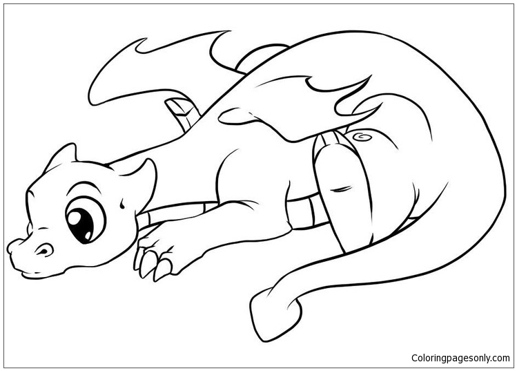 Baby Dragon 1 Coloring Pages