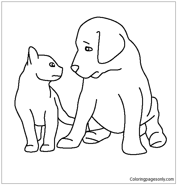 Baby Kittens Coloring Pages - Puppy Coloring Pages - Coloring Pages For