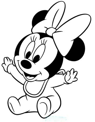 Baby Minnie Mouse Kleurplaat