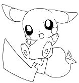 Baby Pikachu Coloring Page