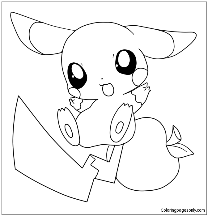 Bebê Pikachu de personagens Pokémon