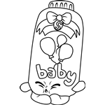 Página para colorir Baby Puff Shopkins