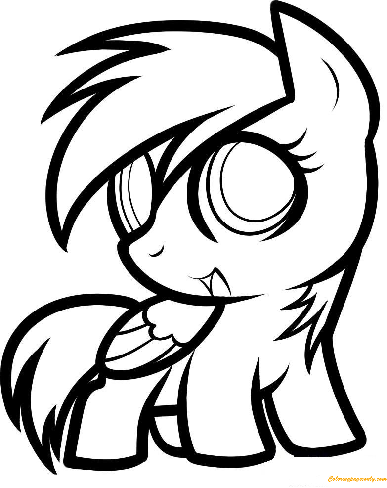 Download Baby Rainbow Dash Coloring Pages - Cartoons Coloring Pages - Free Printable Coloring Pages Online