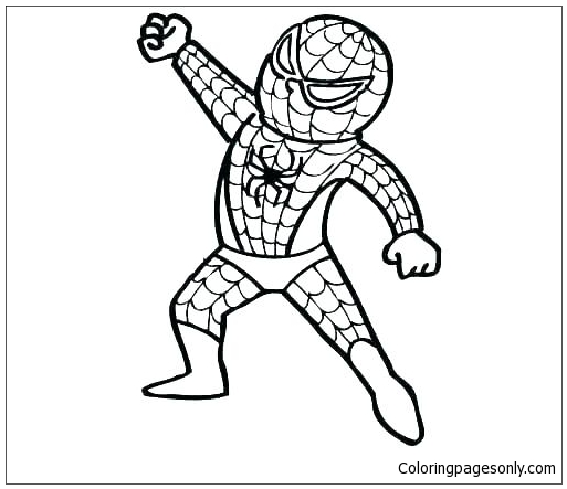 Baby Spider Man Coloring Page