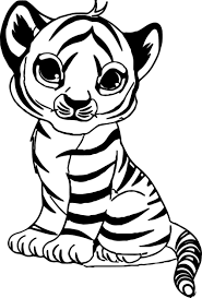 Baby Tiger Coloring Page