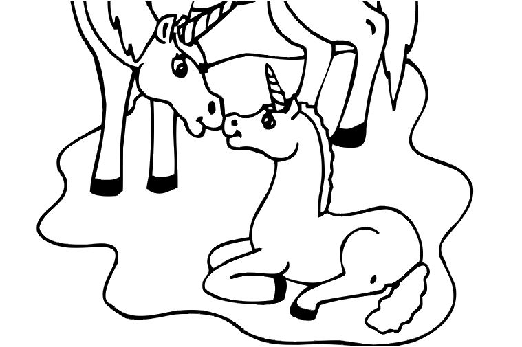 Bebé Unicornio-Imagen 1 Página Para Colorear