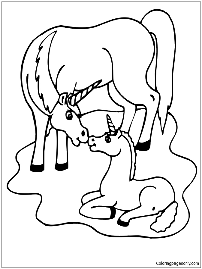 Baby Unicorn- Image 1 Coloring Pages
