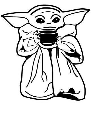 Baby Yoda Drink Coloring Pages Baby Yoda Coloring Pages Coloring Pages For Kids And Adults