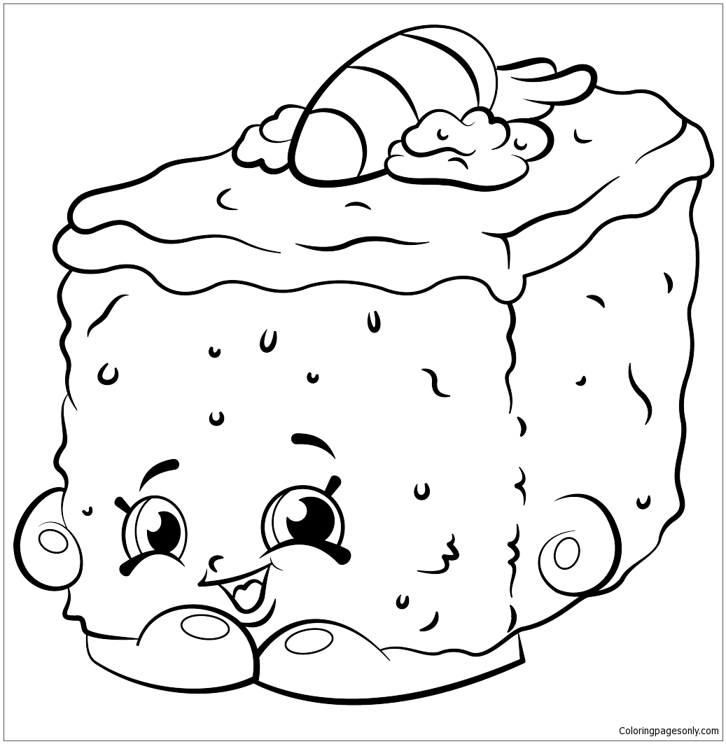 Bakery Carrie Carrot Cake Shopkins Coloring Pages - Toys and Dolls
