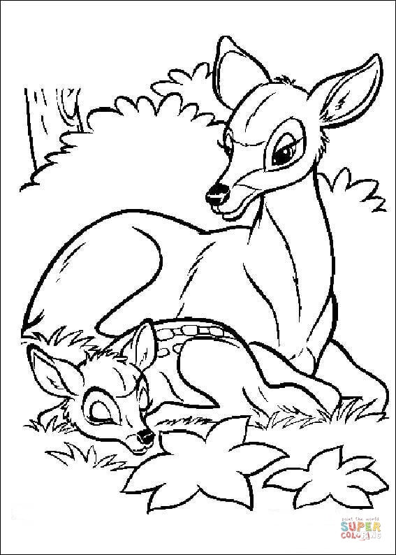 Bambi en zijn moeder van Bambi van Bambi