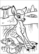 Bambi And Thumper  from Bambi Coloring Pages