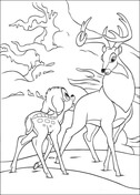 Bambi Asks Roe  from Bambi Coloring Page