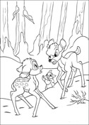 Bambi Faline And Thumper  from Bambi Coloring Pages