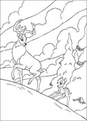 Bambi Follows Roe  from Bambi Coloring Page