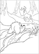 Bambi Is Looking For Roe Deer  from Bambi Coloring Pages