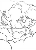 Bambi Loves Faline 来自 Bambi Coloring Page