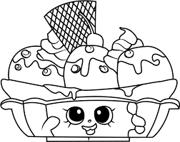 Banana Splitty Shopkins Coloring Pages