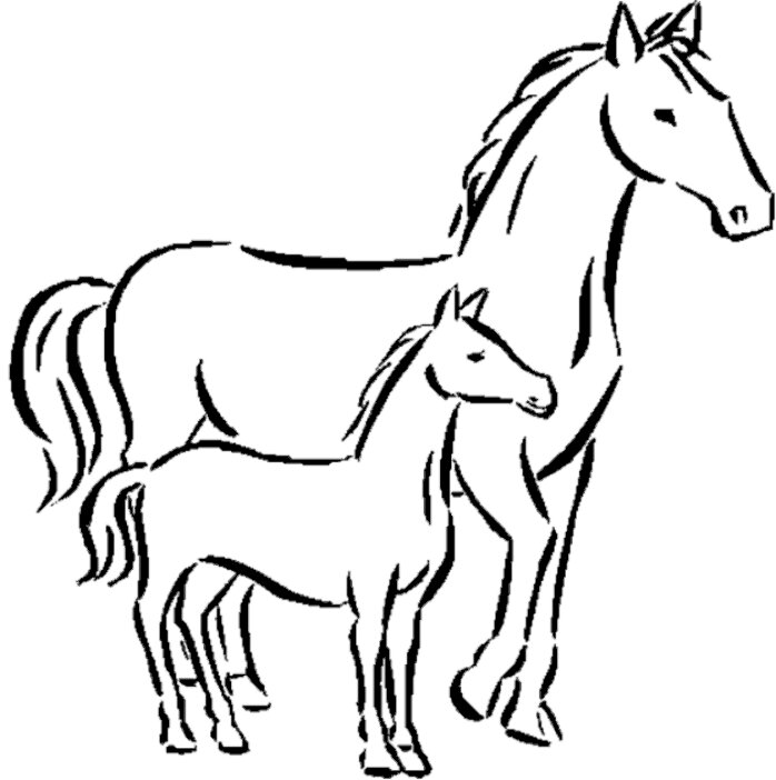 Desenho para colorir de Barbie Horses