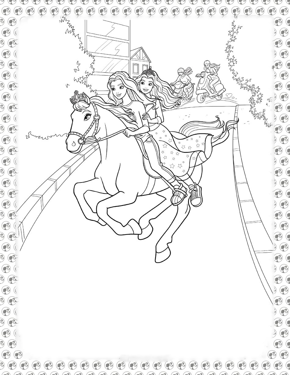 Barbie Horse Coloring Pages   Coloring Pages For Kids And Adults