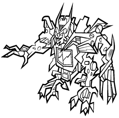Barricata dalla pagina da colorare di Transformers