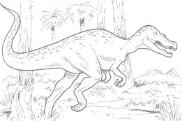 Baryonyx Dinosaur Coloring Page