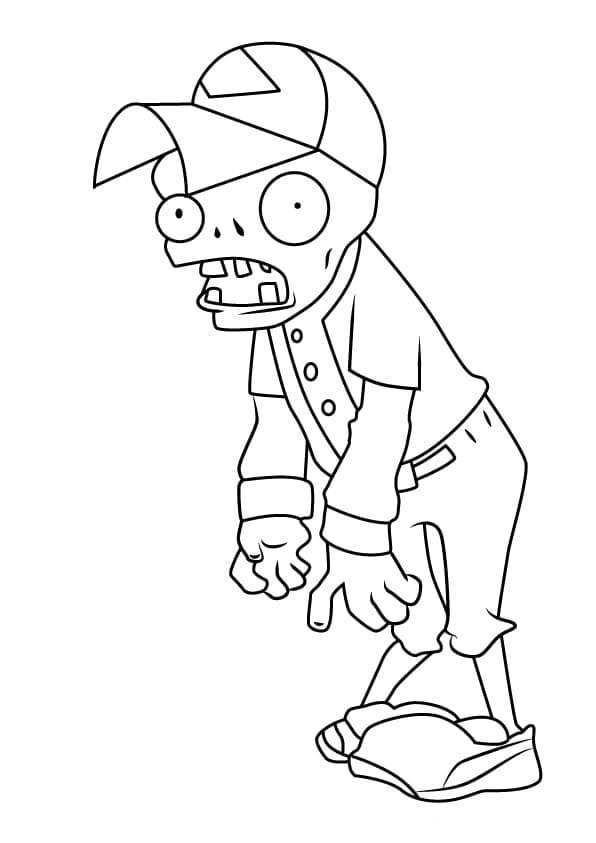 Baseball Zombie Coloring Pages