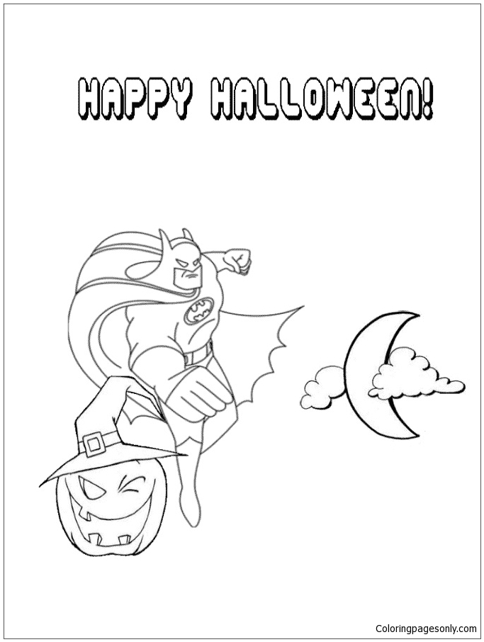Batman y calabaza de Halloween de Murciélagos de Halloween