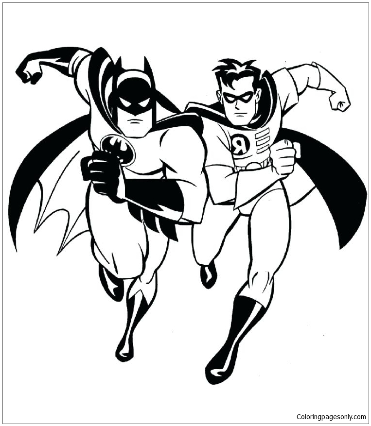 Batman And Robin Coloring Pages Batman Coloring Pages