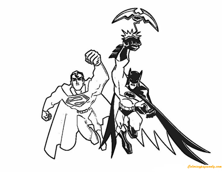 Batman y Superman para colorear - Batman para colorear - Páginas para  colorear para niños y adultos