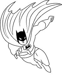 Batman Flying Coloring Page