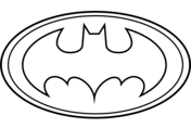 Batman-logo van Batman Kleurplaat