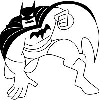 Batman Ready to Fly Coloring Page