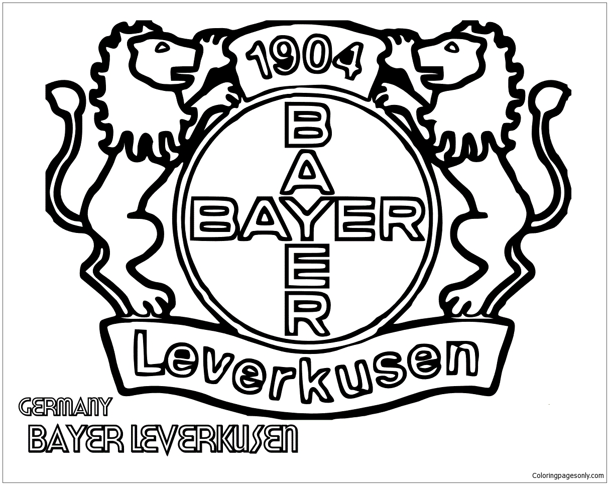 Bayer Leverkusen de los logotipos del equipo de la Bundesliga alemana