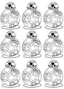 Bb 8 star wars 7 the force awakens bb8 robot Coloring Pages
