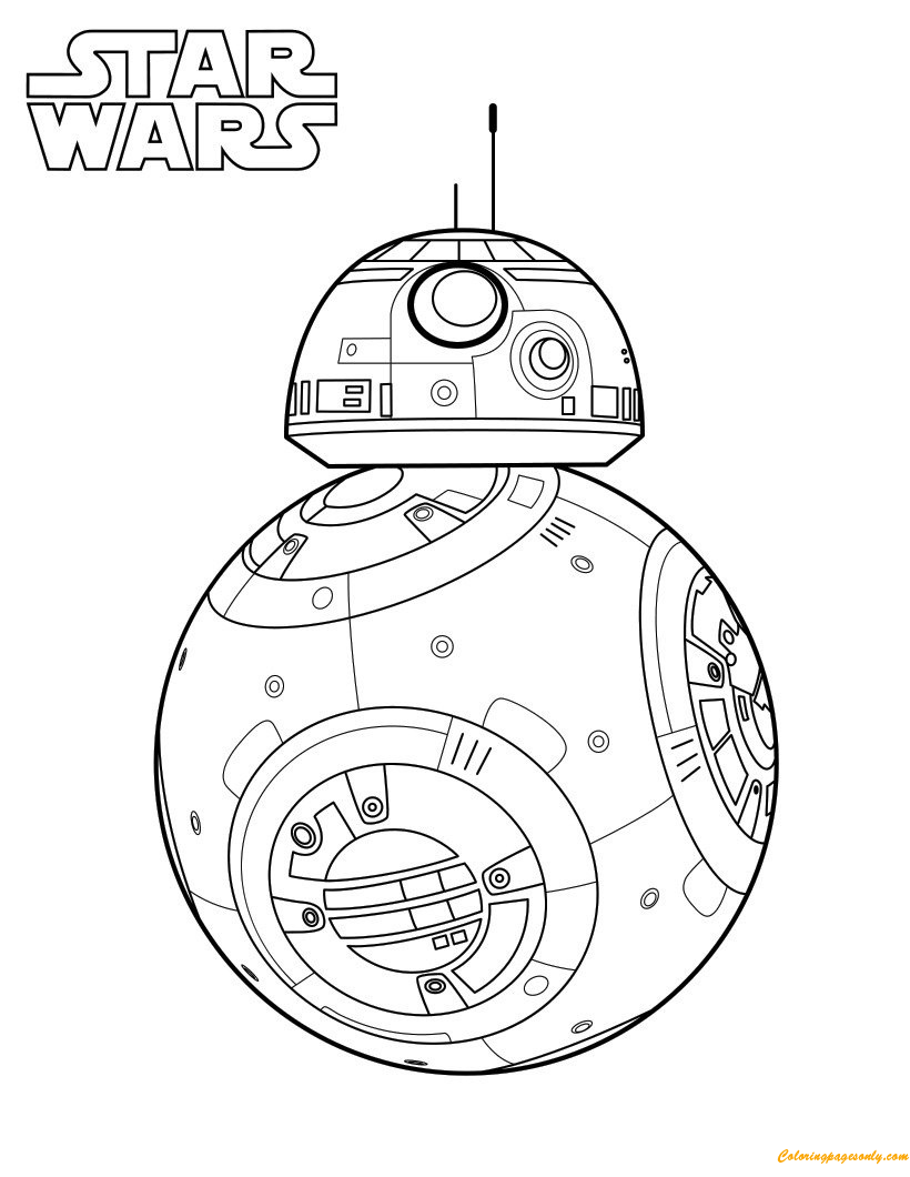 Seja criativo com as lindas páginas para colorir BB-8 - imprimíveis  gratuitamente