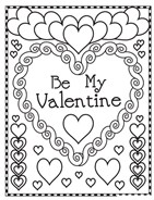 Be My Valentines Day Coloring Pages