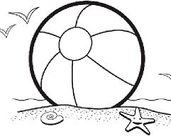 Beach Ball 1 Coloring Pages