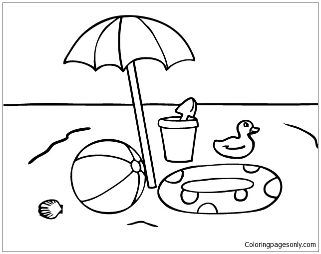 Guarda-chuva de brinquedos de praia da praia