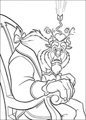 Beast Falling In Love  from Beauty and the Beast Coloring Page