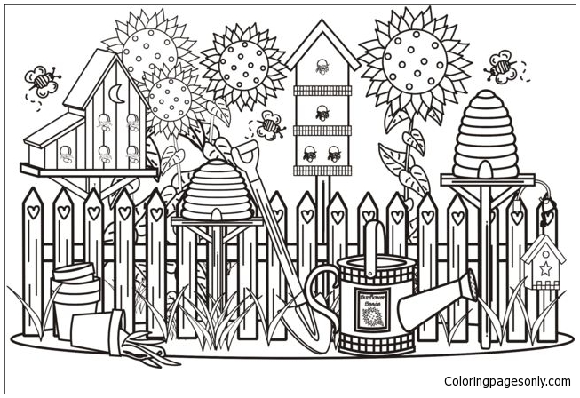 Beautiful Garden 1 Coloring Page