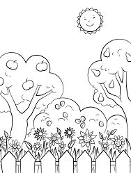 Beautiful Garden 2 Coloring Page