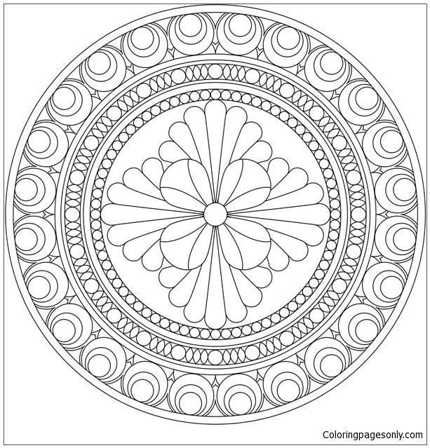 Beautiful Mandala Decoration Coloring Page
