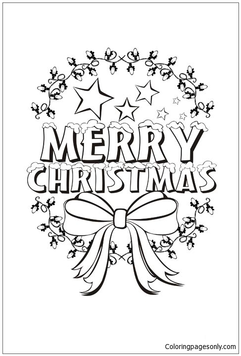 Beautiful Merry Christmas Coloring Pages