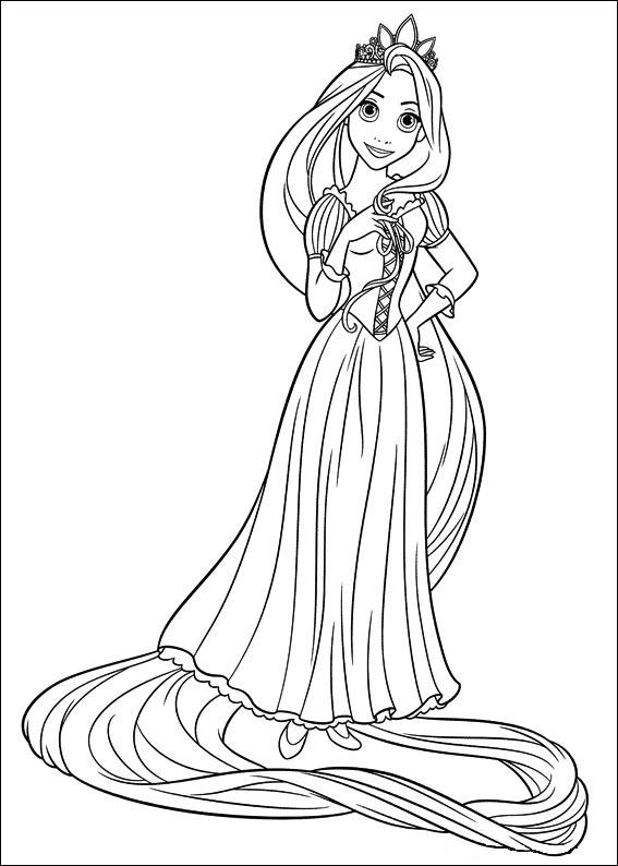 Beautiful Rapunzel Coloring Pages