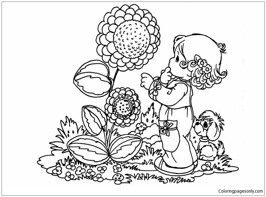 Beautiful Spring Coloring Page