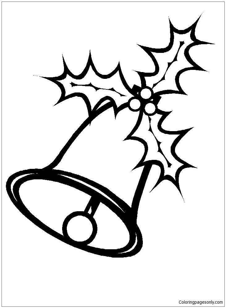 Bell And Holly Coloring Pages