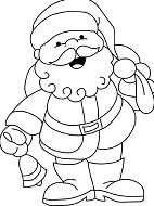 Bell And Santa Coloring Pages