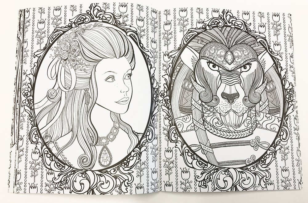 Belle And The Beast Details Coloring Pages