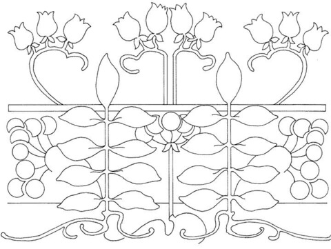 Bellflower Pattern Coloring Page