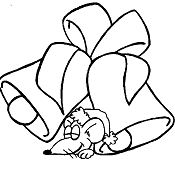 Bells And mouse Coloring Page